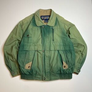 Vintage 80’s Stratojac Faded Green Field Bomber Jacket Style Large RARE Outdoors